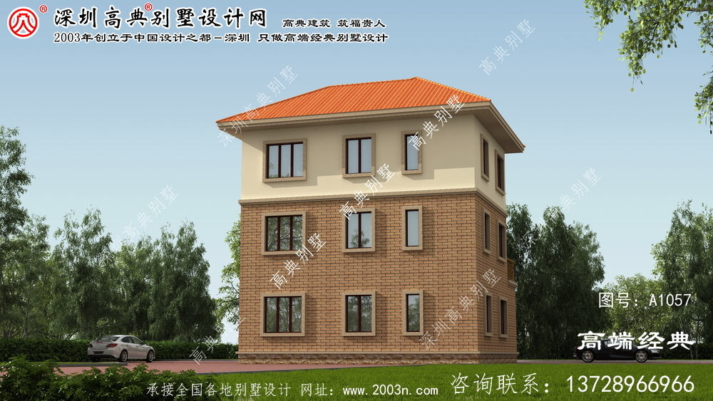 临朐县复式别墅设计效果图
