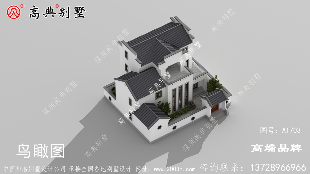 新中式别墅设计图，建出来的实物效果杠杠的